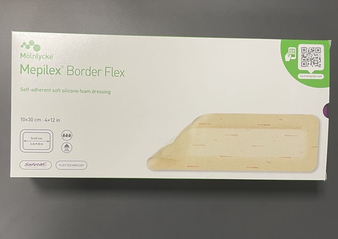 Molnlycke - Mepilex Border Flex - 10,0 cm x 30,0 cm - 10 stuks per doos
