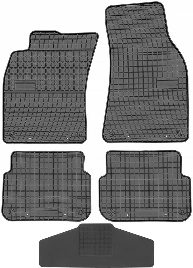 Max-Dywanik Prismat Serie - Audi A6 C6 2004-05.2006 - Zwarte Rubberen Matten - Zonder Stoppers