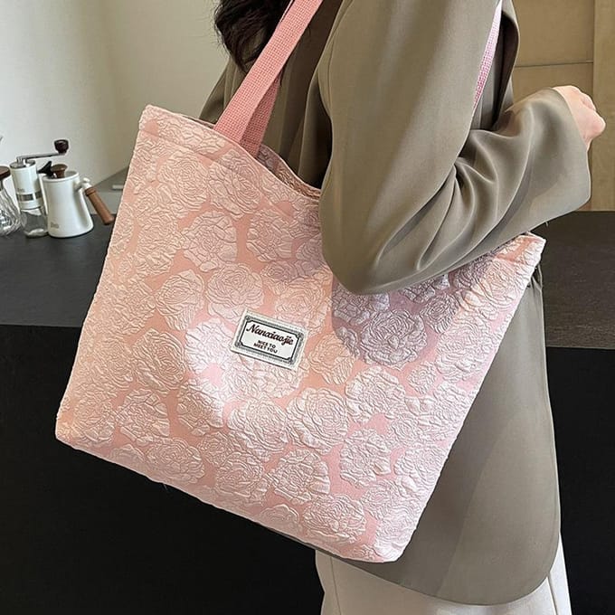 Sac fourre-tout en toile de niche coréen, nouvelle mode pour les étudiants gray