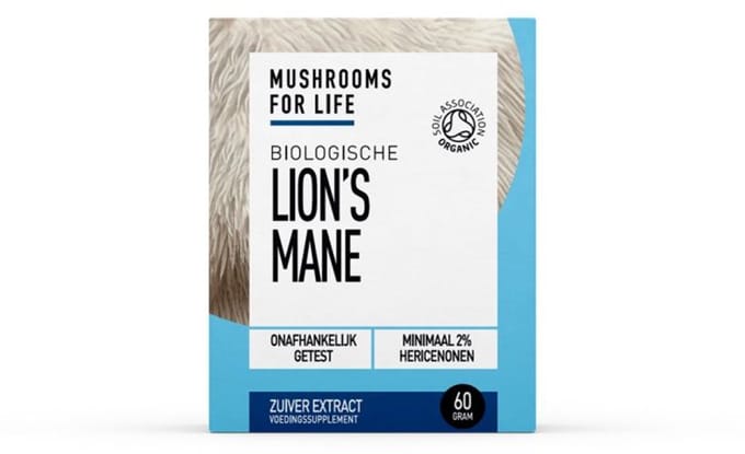 Mushrooms for Life Lion's mane poeder bio 60 Gram
