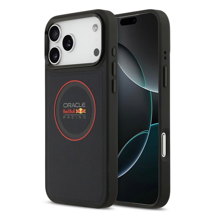 Red Bull Racing Back Cover - iPhone 17 Pro Max - Navy - Ondersteuning voor MagSafe - Meshed PU Leather