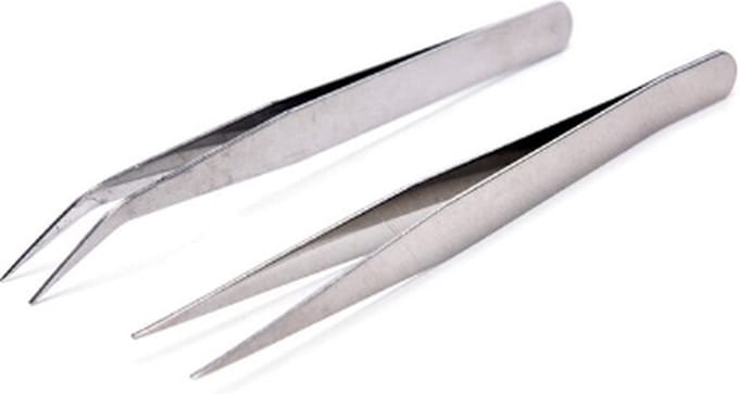 Pincet rvs - set van 2 stuks - voor splinter en wimper