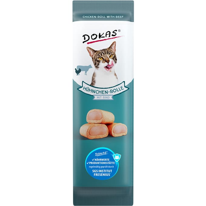 10g Dokas kippenrol met rund kattensnacks