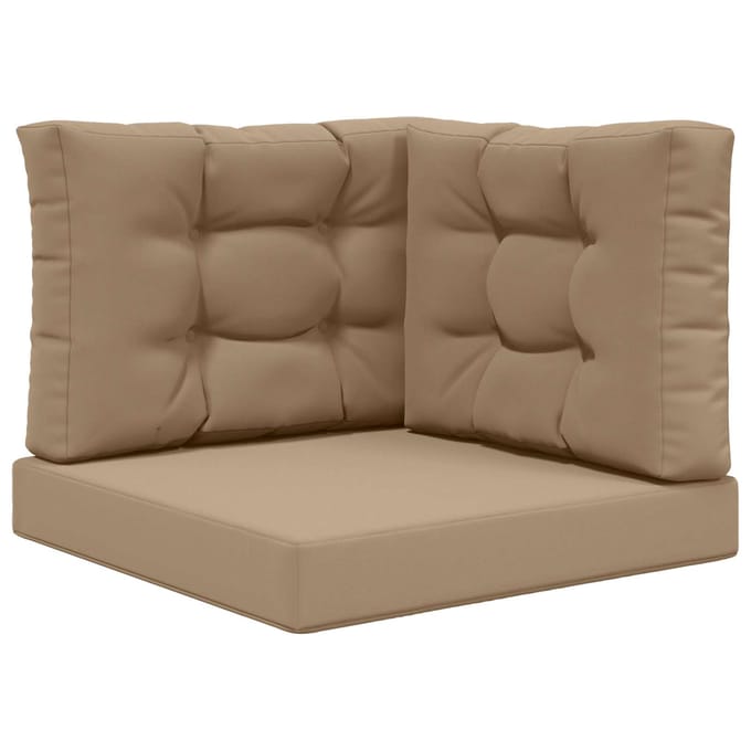 vidaXL - Buitenbankkussen - Polyester - Taupe - 60 - x - 60 - cm