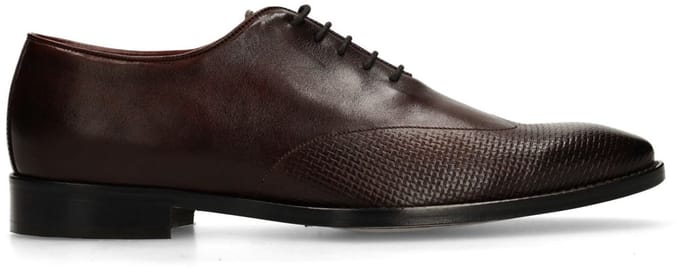 Black label - Heren - Burgundy leren veterschoenen - Maat 45