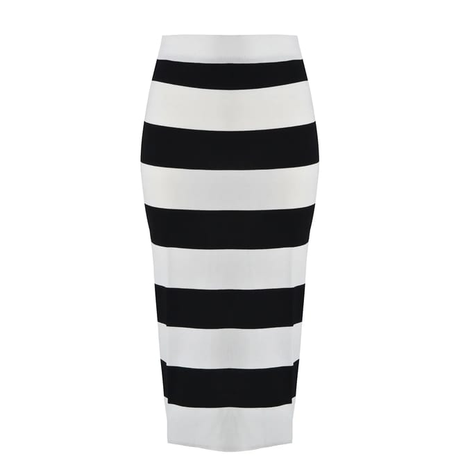 Midi Jersey Rok Dames Mat Fashion