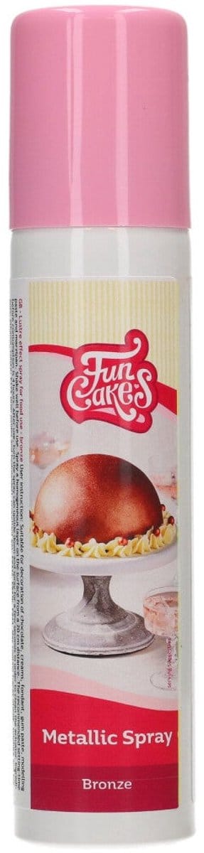 FunCakes Metallic Spray - Brons - 100ml - Eetbare Kleurstof - Taartdecoratie