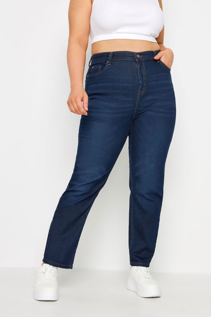 Yours Ruby Jeans Met Rechte Pijpen In Indigoblauw Size 50