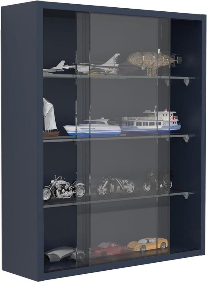 Vitrinekast met Glas - Vitrinekasten Woonkamer - 15x50x60cm