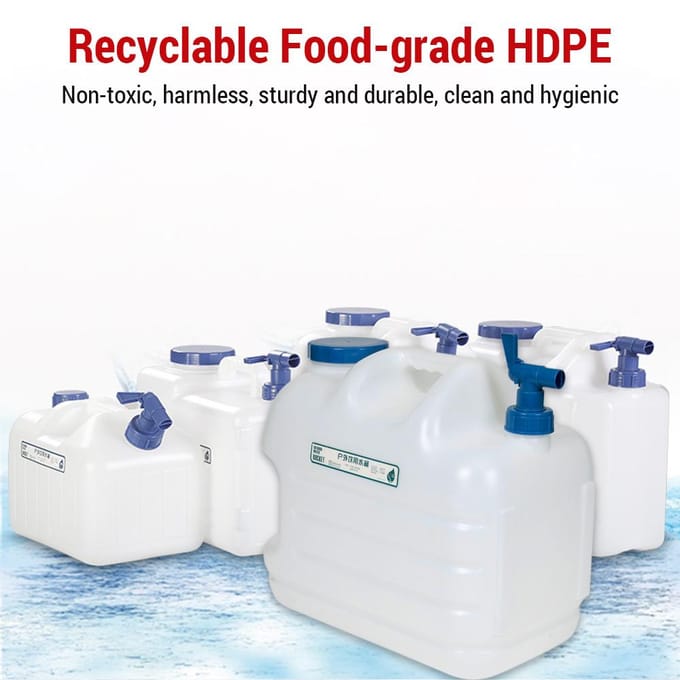 Conteneurs de stockage d'eau de qualité alimentaire à Long terme pour sortie Camping pêche conception de robinet rotatif 10L white