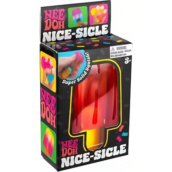 Schylling Needoh Nice Cube Sensorische Nice-Sicle Stressverlichting Squishy Kubus Anti-Angst Knijpobject Voor Focus ADHD Populatie black