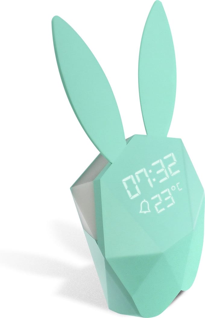Connected Alarm Clock Rabbit Head Cutty Clock Connect MOB Blauw