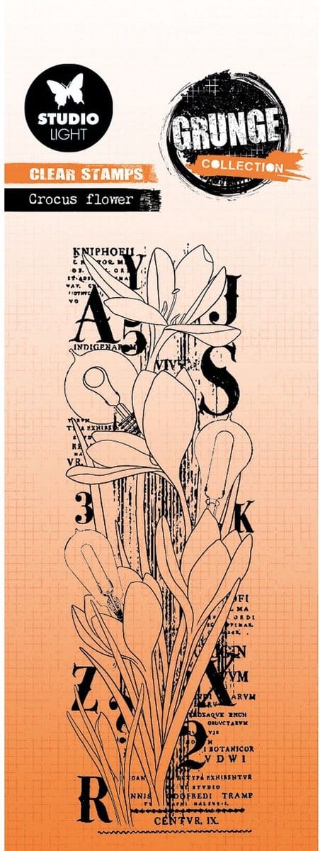 Studio Light Grunge Collection Clear Stamp Crocus Flower