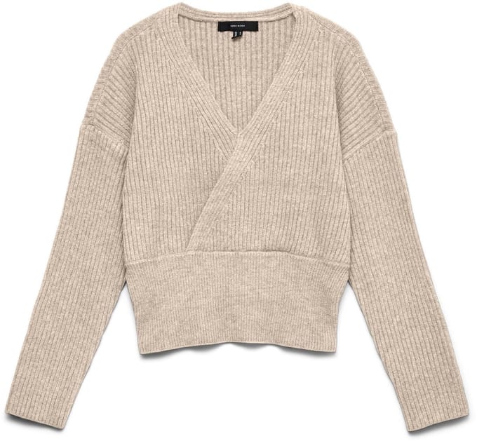 VERO MODA - VMDESIRE LS V-NECK WAIST PULLOVER EXC - Dames - Gebreide truien