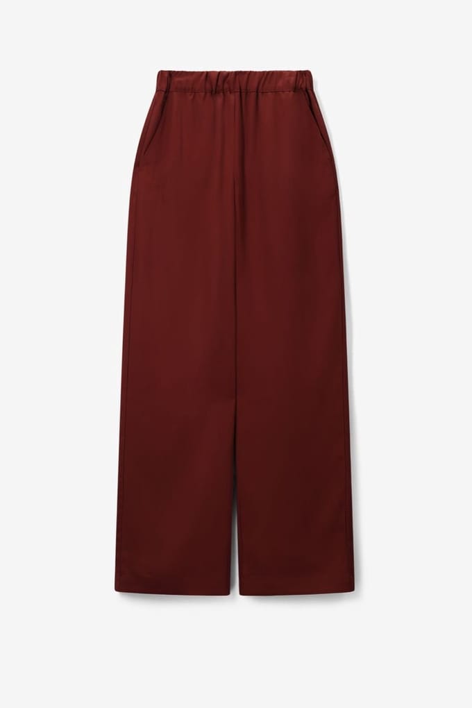 Sissy-Boy - Donkerbruine high waist wide leg broek