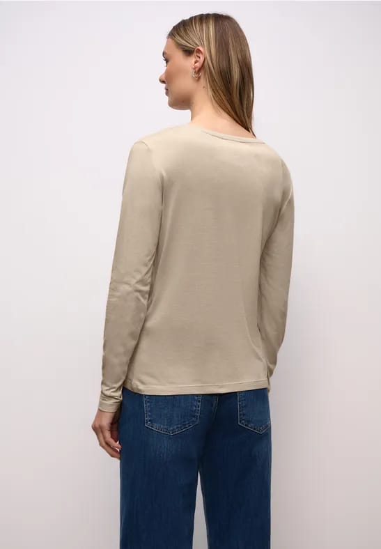 Basic shirt met ronde hals