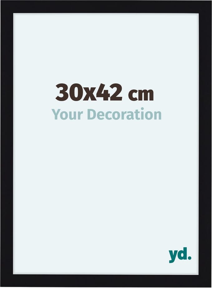 Your Decoration - Fotolijst 30x42 cm - MDF - Zwart Hoogglans - Como