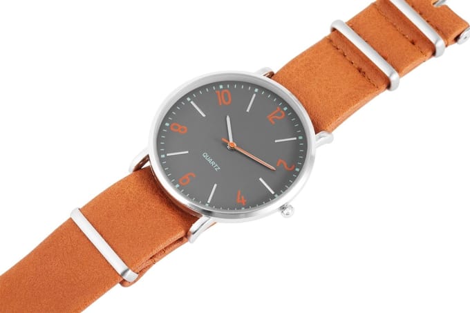 EXCELLANC Herenhorloge imitatieleer zilver van kleur, mineraalglas