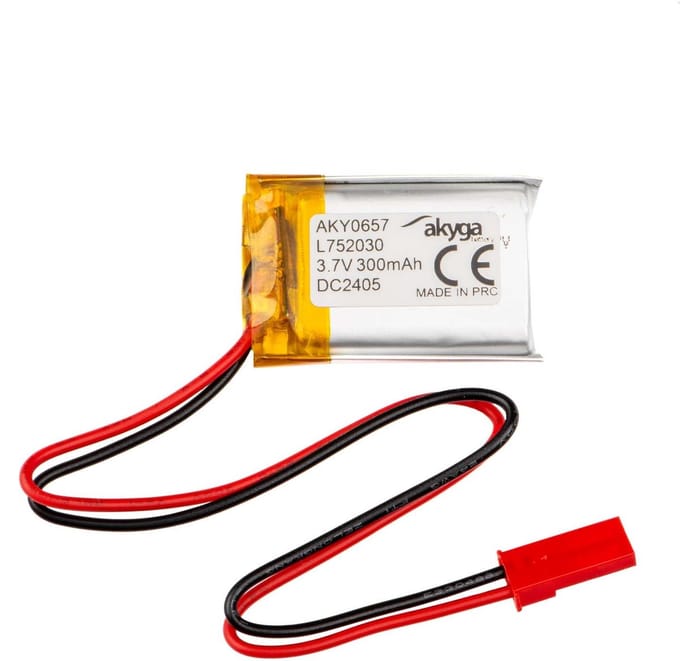 Akyga LP752030 Accupack Batterijgrootte: Speciaal LiPo 3.7 V 300 mAh