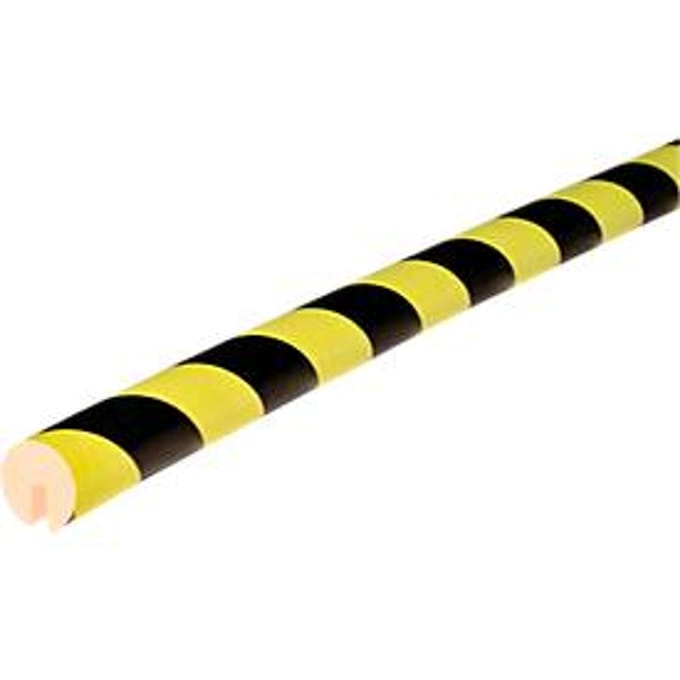 Randbeschermprofiel type B, 5 m/rol, geel/zwart