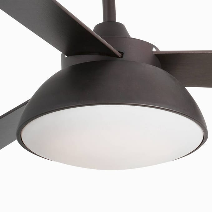 FARO BARCELONA Plafondventilator Rodas met LED lamp, bruin
