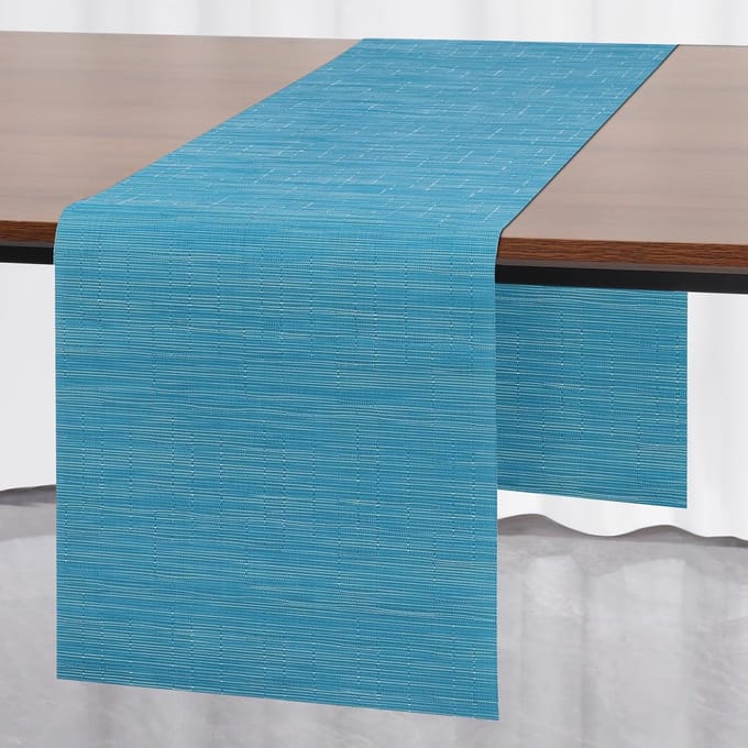 Tafelloper - Modern afwasbaar PVC - Voor buiten - Blauw