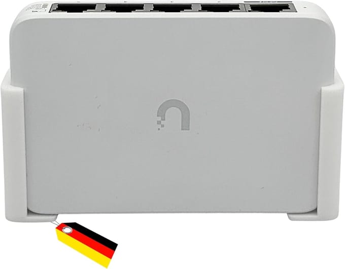 Netwerk Switch Houder - Montage Beugel - Apparaat Bevestigen - Op Maat Gemaakt - 12 cm Lengte - Wit