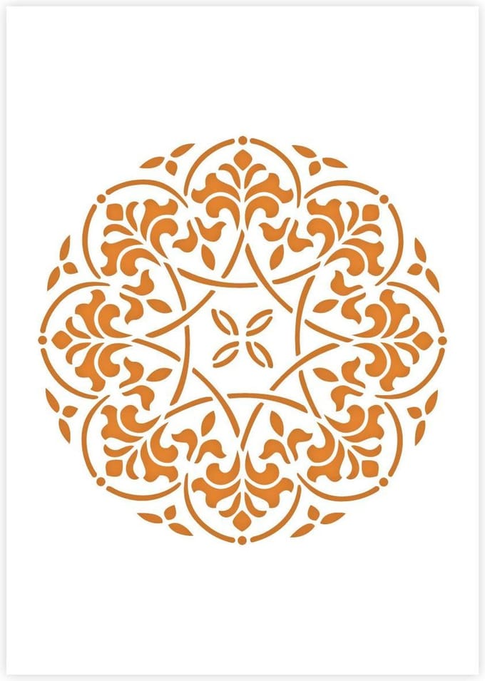QBIX Mandala Sjabloon A4 Formaat Kunststof - Uitsnede diameter 18cm