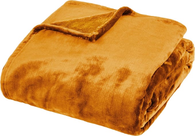 Atmosphera Plaid superzacht - 130x180cm - Mustard Yellow