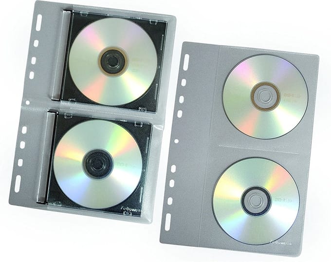Fellowes CD/DVD ringbandhoes - 10 Stuks