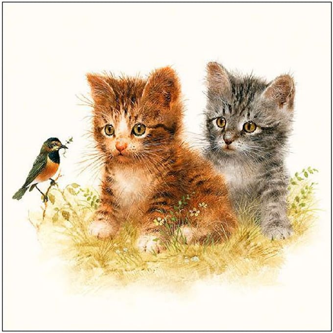 Ambiente Servetten Kitten Friend 33 x 33 CM