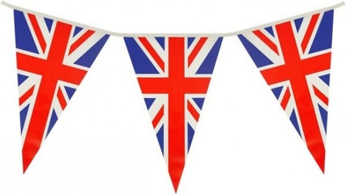 3x Union Jack vlaggenlijn 7 meter