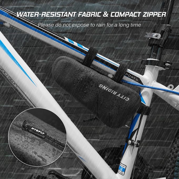 Fiets Driehoekstas Fiets Frame Tas Waterbestendige Fiets Buis Tas 1L black