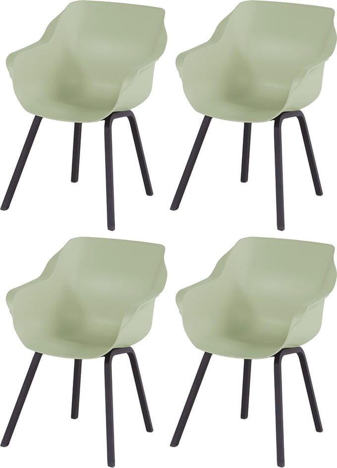 Set van 4 - Hartman Sophie Element dining armstoel - French green