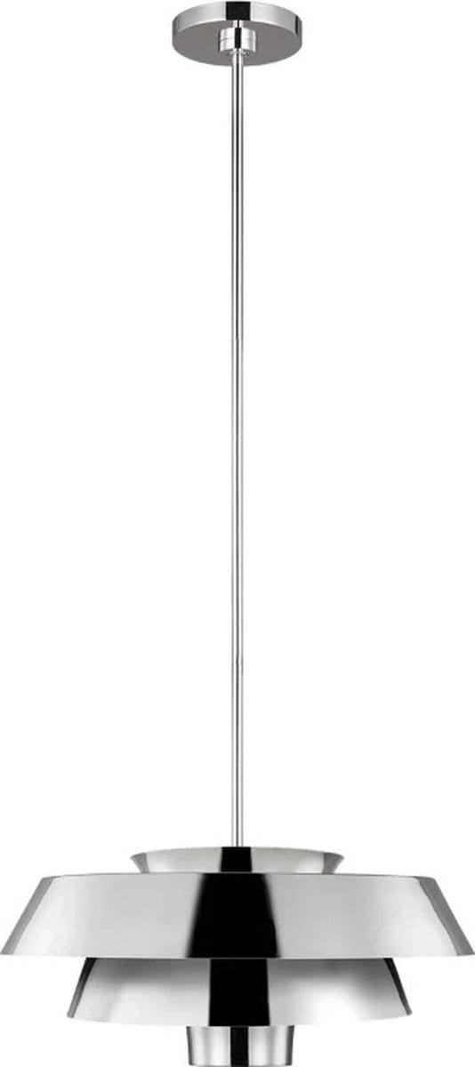 Feiss LED Hanglamp Brisbin | 1X E27 Max 60W | Dimbaar | Polished Nickel
