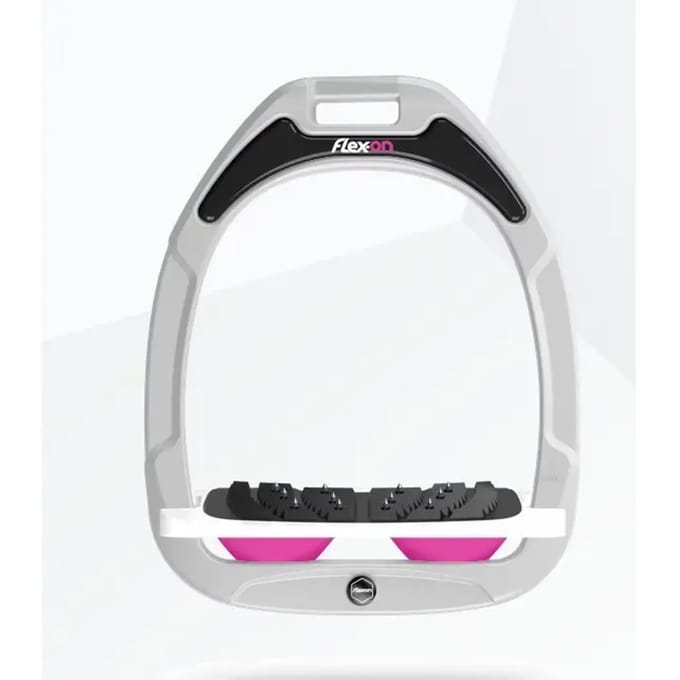 Ultra Grip Ingelaten Stirrups Wit/Wit/Roze Flex-On Green Composite