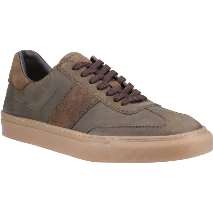 Hush Puppies Riley Heren Sneakers Van Suède In Khaki