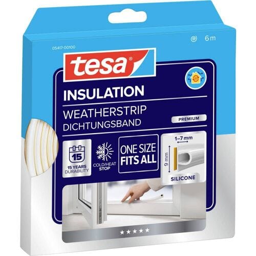 tesa Premium Flexible 05417-00100-01 Afdichtingstape tesamoll Wit (l x b) 6 m x 9 mm 6 m