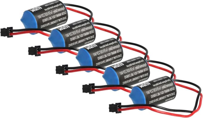 Reservebatterij - Servo Batterij - Machine Onderhoud - Hoge Capaciteit - 5 Stuks - Zwart