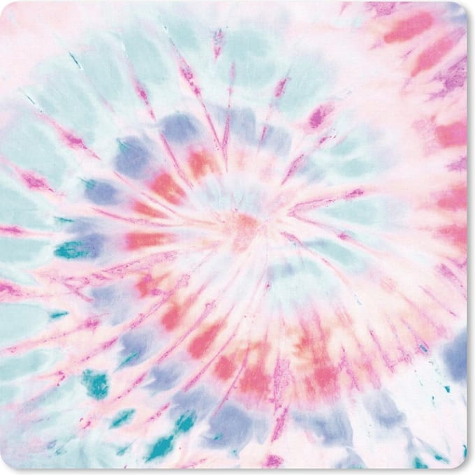 Muismat 20x20 cm - Mousepad Zomer - Tie dye - Blauw - Muismatten