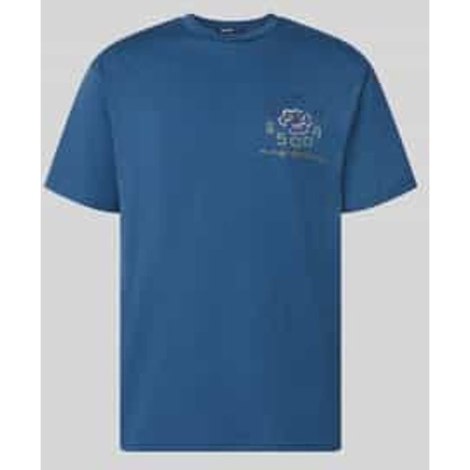 T-shirt met labelprint en ronde hals