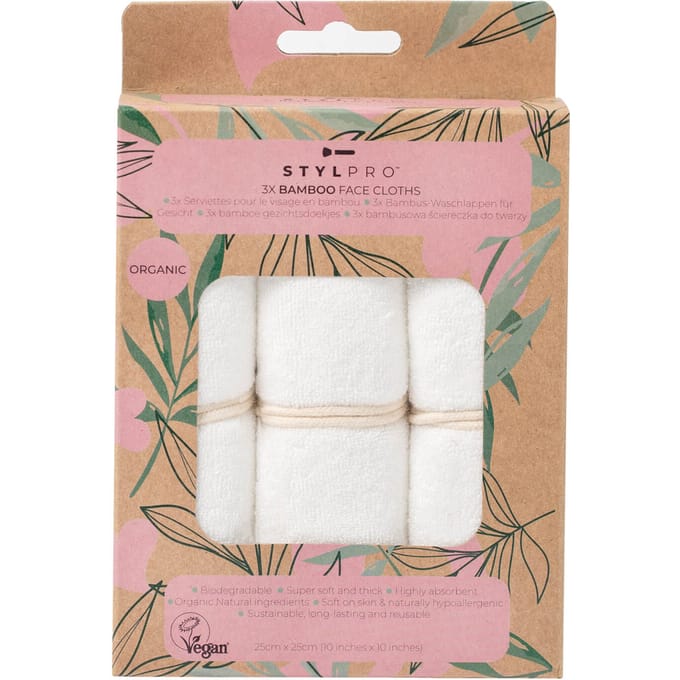 StylPro Gezichtsdoekjes met Bamboe Set van 3
