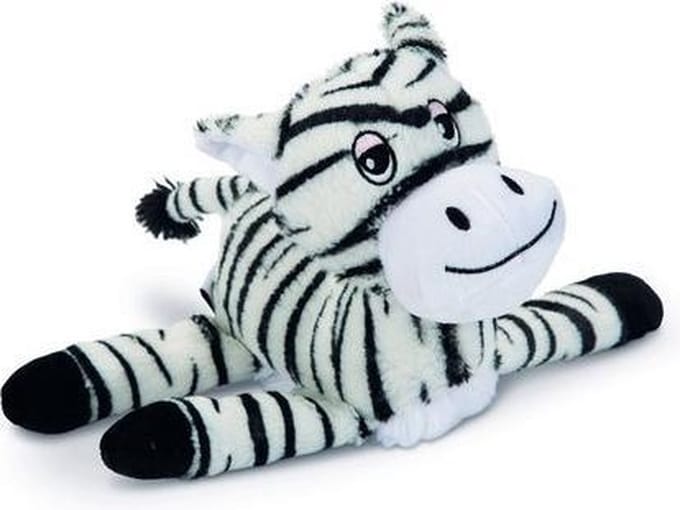 Beeztees zappy hondenspeelgoed pluche zwart/wit