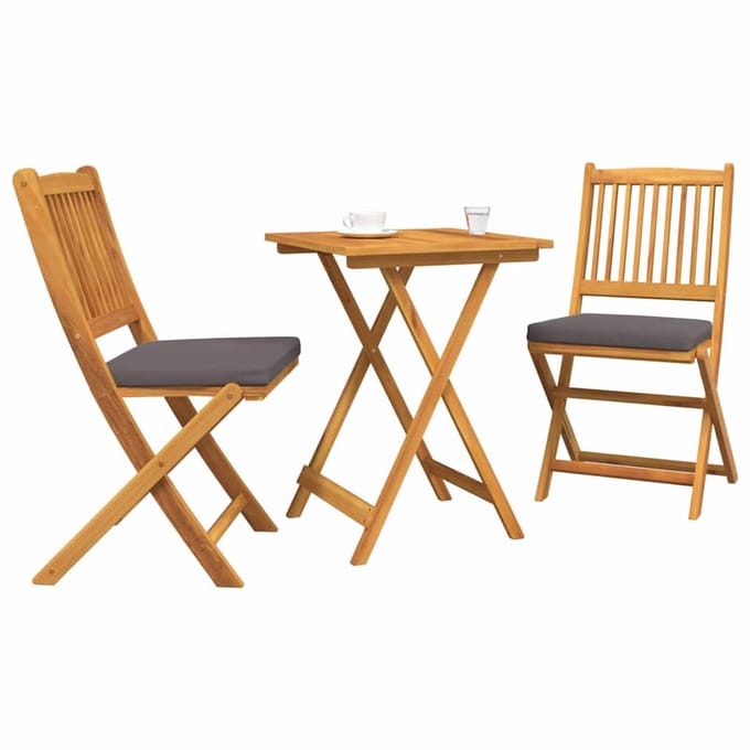 vidaXL - Tuin - Bistro - Set - 3 - st - Bruin - Massief - Acacia - Hout