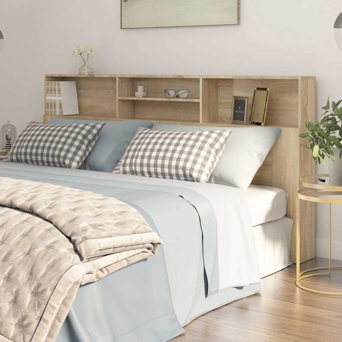 vidaXL - Hoofdbordkast - 200x19x103,5 - cm - sonoma - eikenkleurig