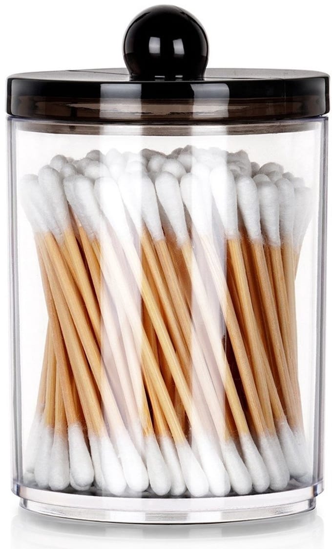 Vilde - Cosmetische Opbergdoos - Transparant Acryl - 7 cm Ø - 11 cm Hoog