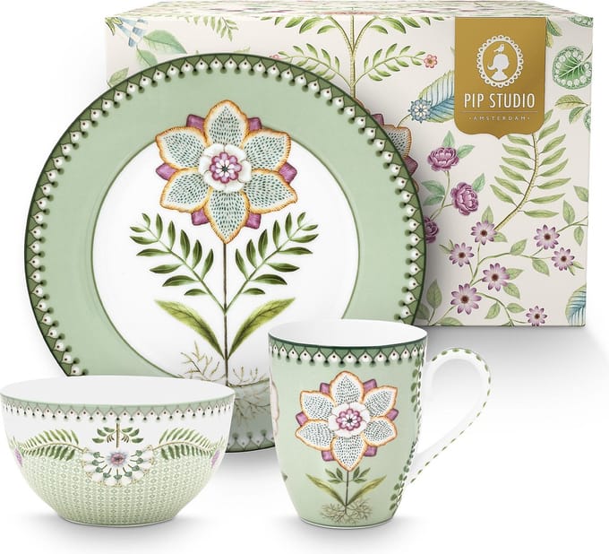 Set of 3 Breakfast Set Lily Lotus