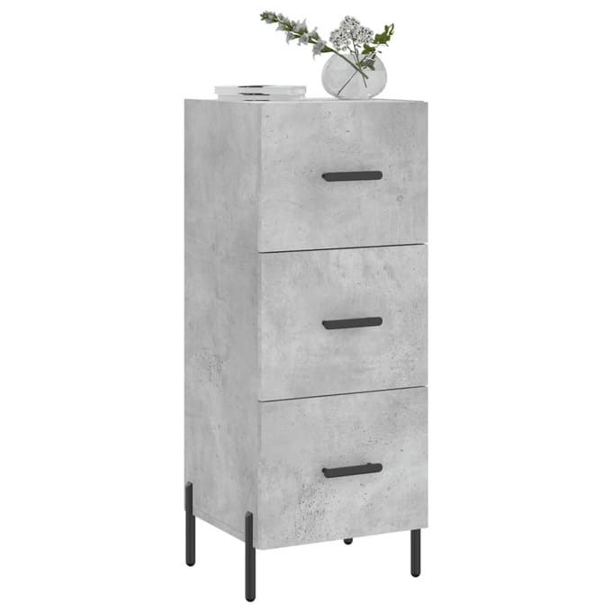vidaXL - Dressoir - 34,5x34x90 - cm - bewerkt - hout - betongrijs