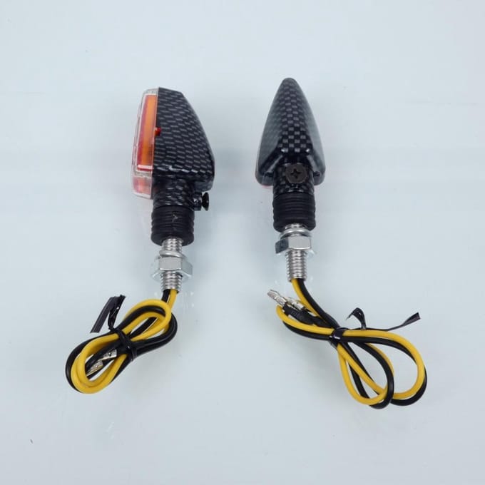 paar mini one arrow carbon knipperlichten / ba9s lamp 12v 21w nieuw