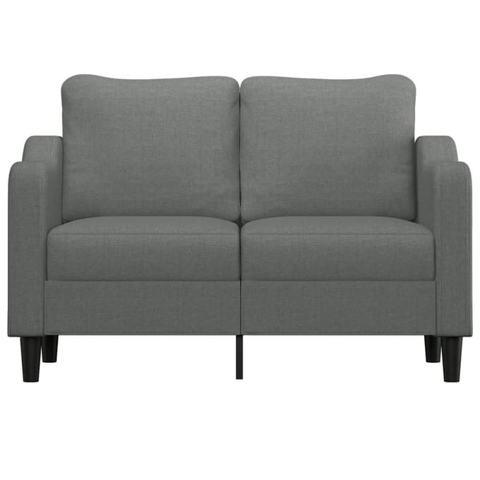 vidaXL - Tweezitsbank - 120 - cm - stof - donkergrijs